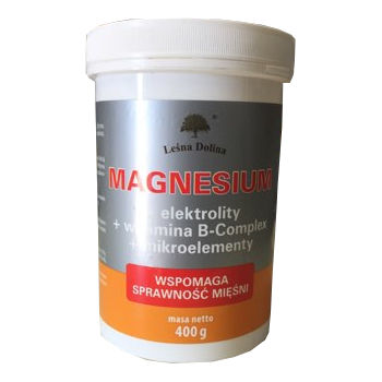 Leśna Dolina - Magnesium - 400g (magnez + elektrolity + witamina B + makroelementy)